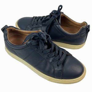 Whistles Koki Lace Up Trainers Size 36 US 5 Sneakers Navy Blue Leather